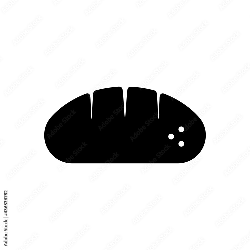 Bread Vector Icon in Glyph Style. Bread is a type of baked food, made from flour and water. Vector illustration icon can be used for an app, website, or part of a logo. Bread Vector Icon in Glyph Style. Bread is a type of baked food, made from flour and water. Vector illustration icon can be used for an app, website, or part of a logo.