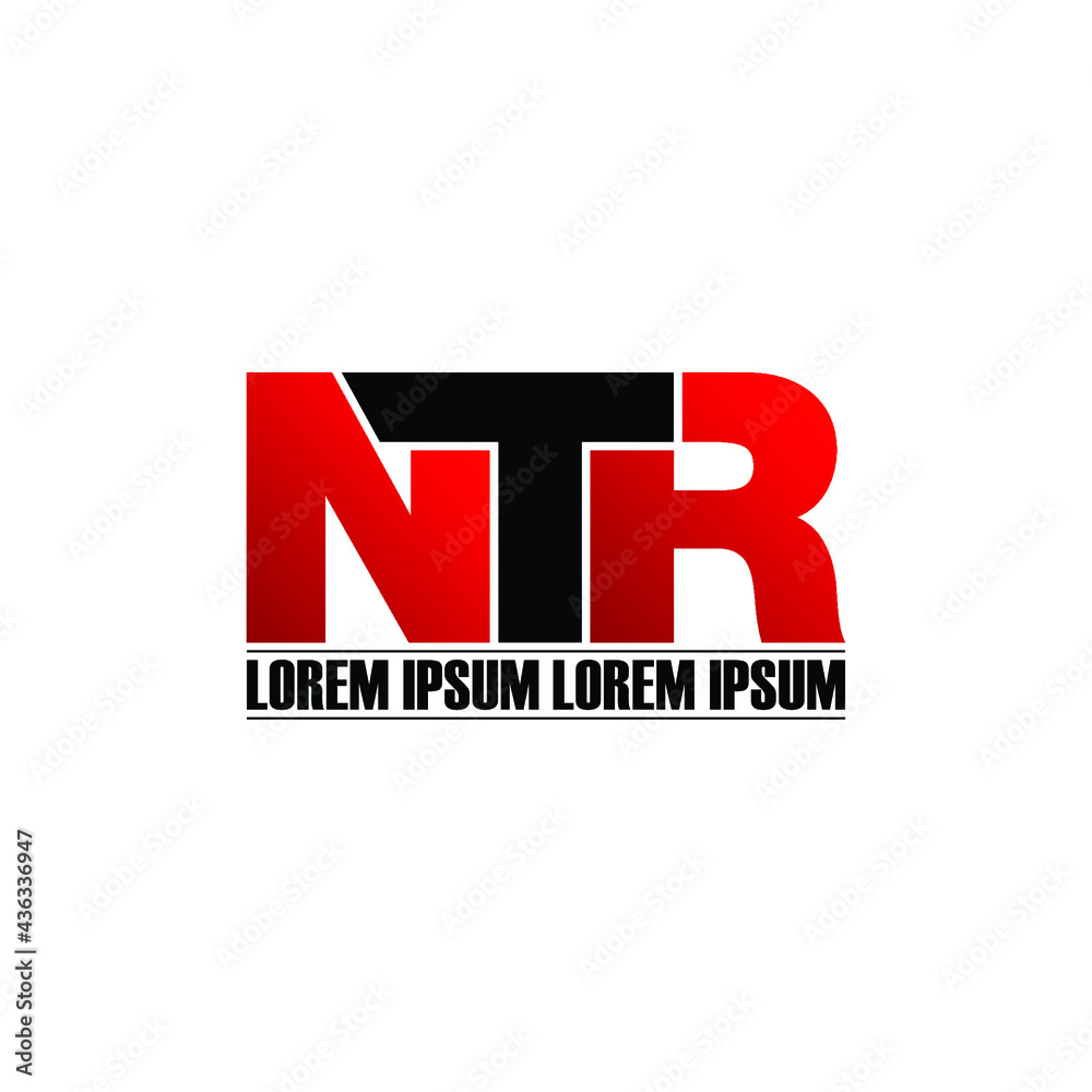 NTR letter monogram logo design vector NTR letter monogram logo design vector