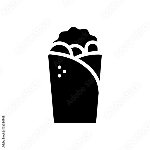 Kebab Vector Icon in Glyph Style. Kebab is usually made of lamb and beef, various skewered meat dishes from Turkey. Vector illustration icon can be used for an app, website, or part of a logo.