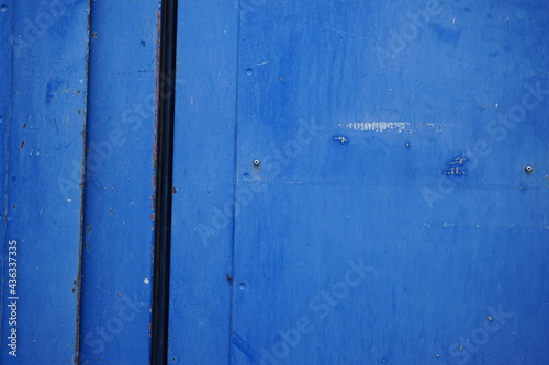 blue metallic door