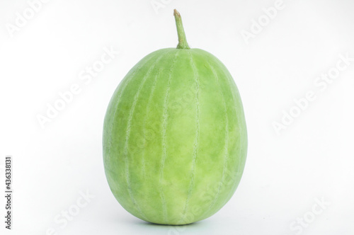 Young watermelon isolated on white background. Thai people like to use it in cooking.