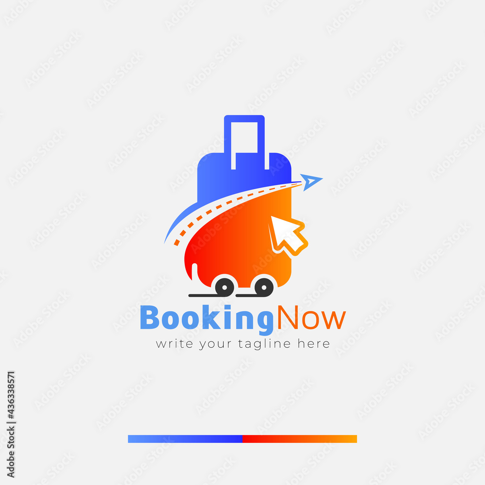 Online booking travel logo design template. travel logo for the business agency.