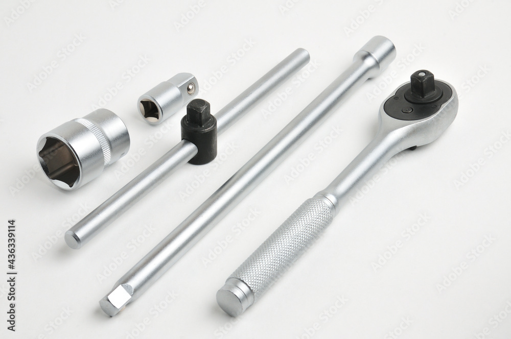 Wrench for nuts and bolts on a white background Wrench for nuts and bolts on a white background