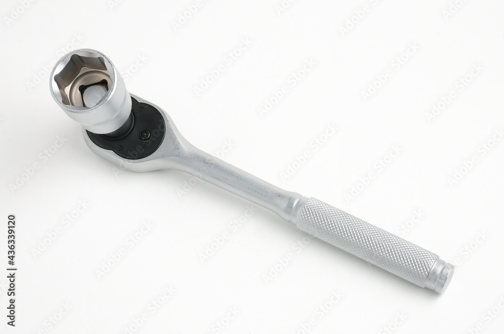 Wrench for nuts and bolts on a white background Wrench for nuts and bolts on a white background