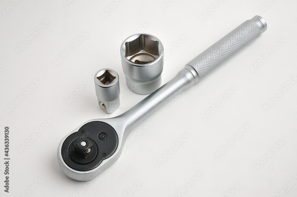 Wrench for nuts and bolts on a white background Wrench for nuts and bolts on a white background