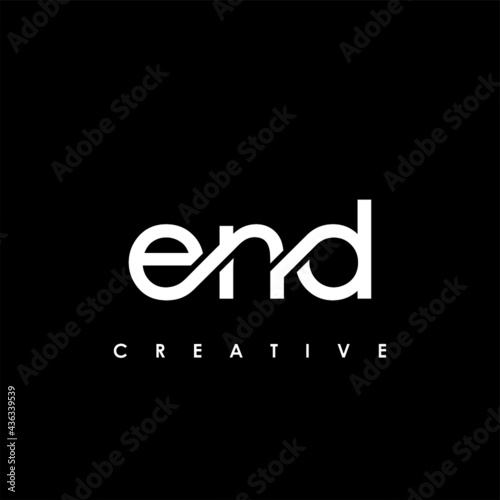 END Letter Initial Logo Design Template Vector Illustration