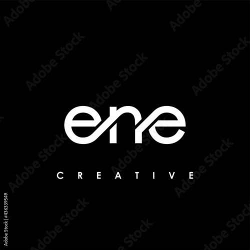 ENE Letter Initial Logo Design Template Vector Illustration