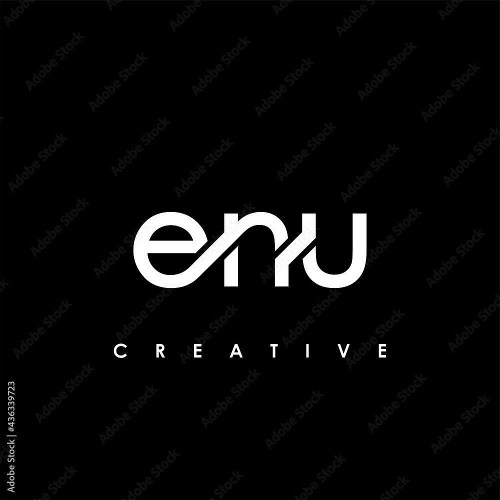 ENU Letter Initial Logo Design Template Vector Illustration ENU Letter Initial Logo Design Template Vector Illustration
