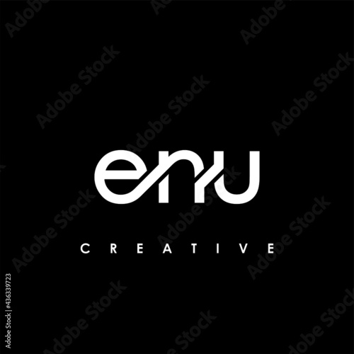 ENU Letter Initial Logo Design Template Vector Illustration