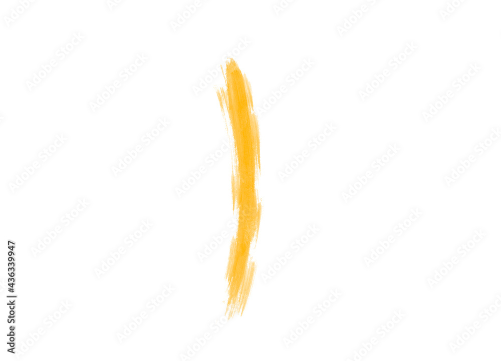 Beautiful yellow pant line brush illustration Beautiful yellow pant line brush illustration