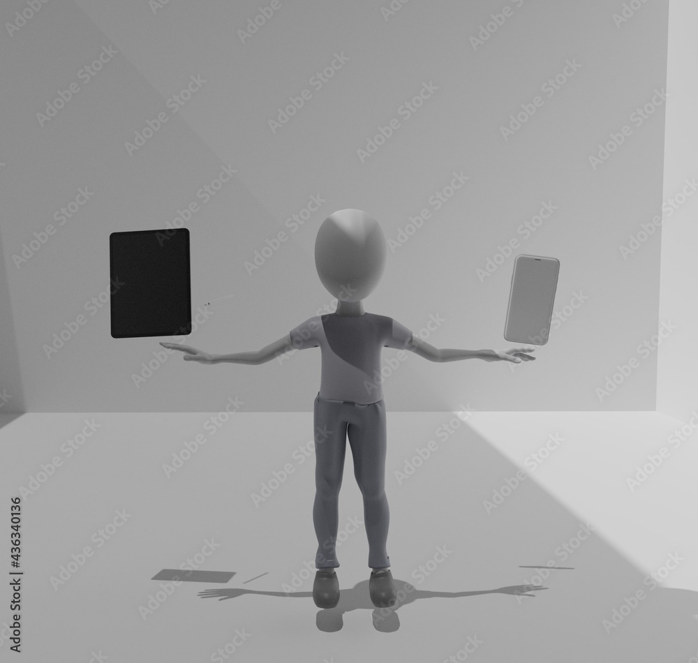 3d man with laptop 3d man with laptop