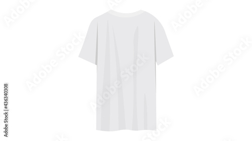 White t-shirt vector. Caplsule wardrobe 2021 vector design. 