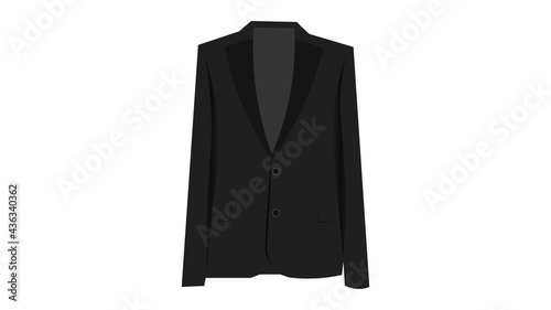 Black blazer vector, classic blazer.  Caplsule wardrobe 2021 vector design. 