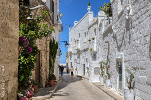 Streets of the old town of Monopoli  Puglia  Italy