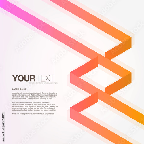 Abstract colorful ribbon design background 
Eps 10 stock vector illustration 