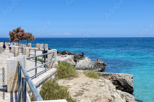 Fotografie Cala Cozze beach in the old town of Monopoli, Puglia, Italy