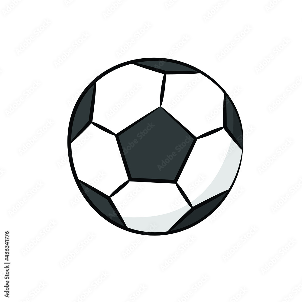 Obraz premium Soccer or football in drawing style isolated vector. Hand drawn object illustration for your presentation, teaching materials or others.