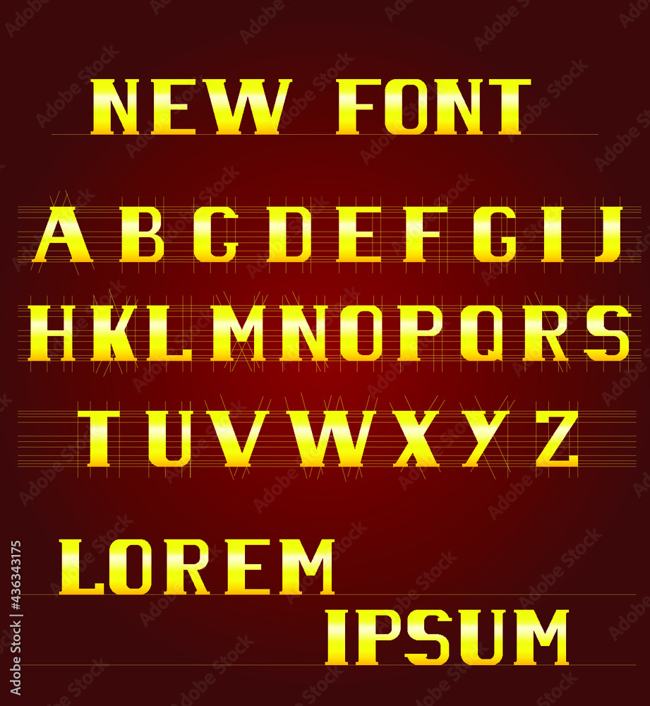 Fototapeta premium New font