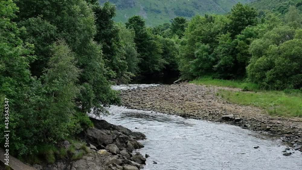 River, water flowing with scenic view on the background River, water flowing with scenic view on the background