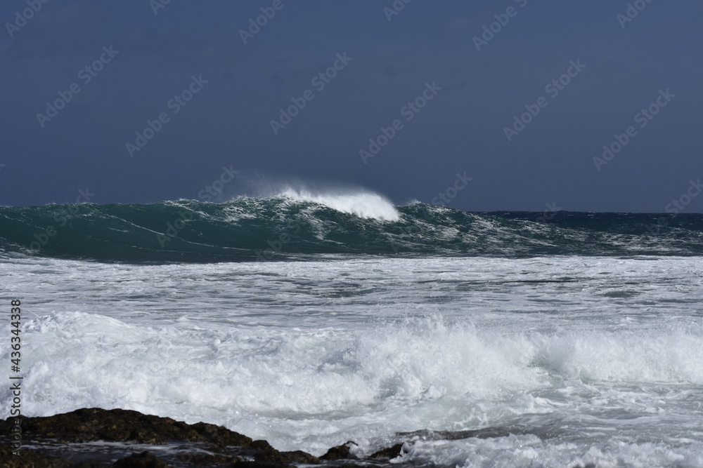 Fototapeta premium the waves of the sea demonstrate their power