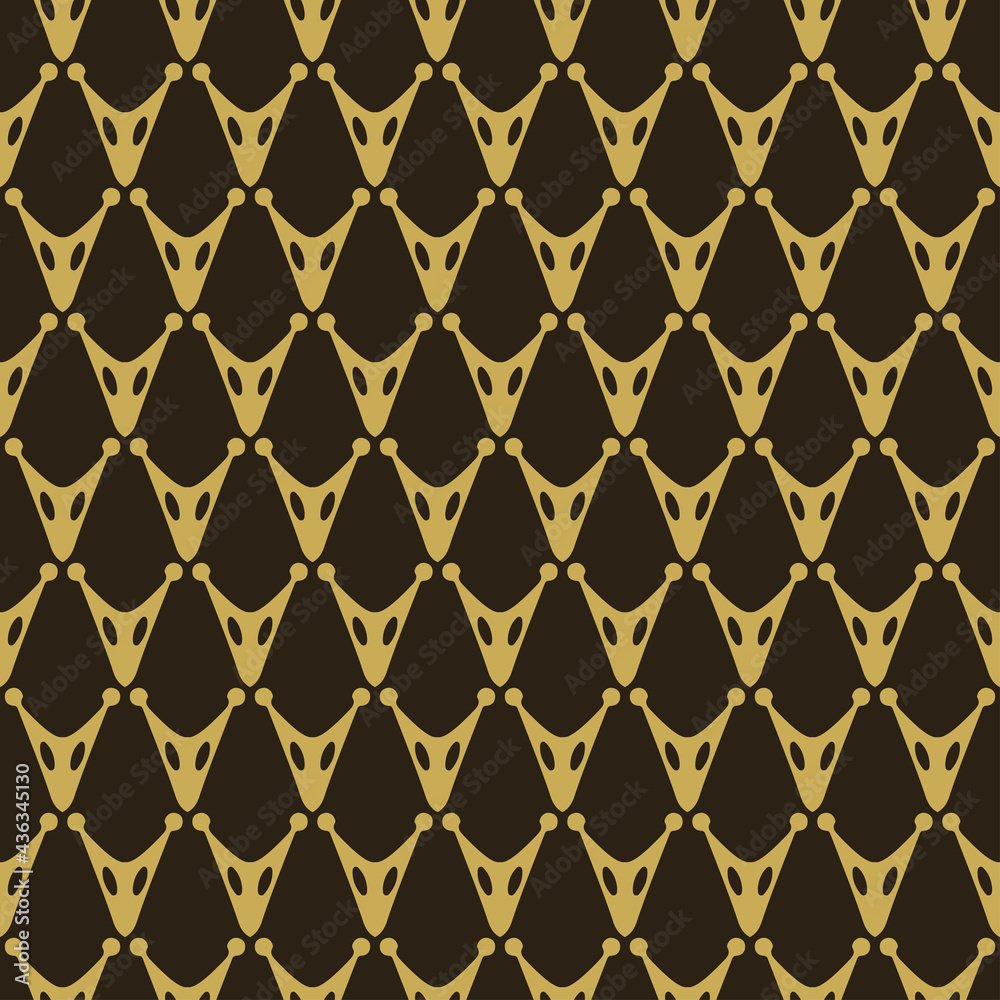 Naklejka premium Mosaic background pattern with decorative ornaments on a black background, wallpaper. Seamless pattern, texture. Vector illustration for design.