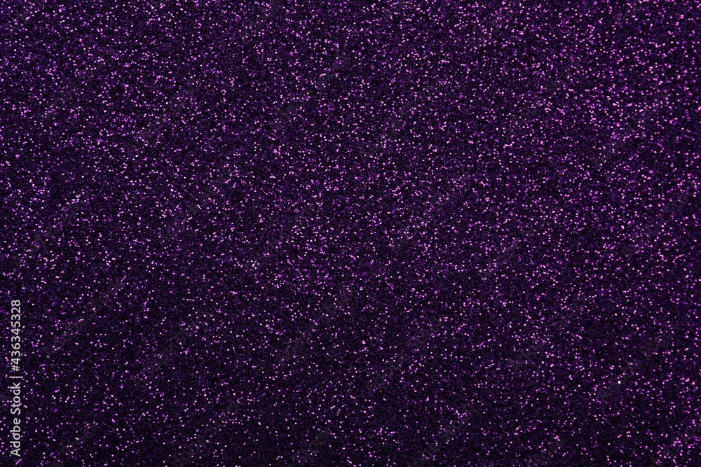 Shiny dark purple glitter as background, closeup