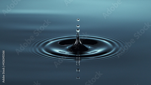 Macro shot of dropping water