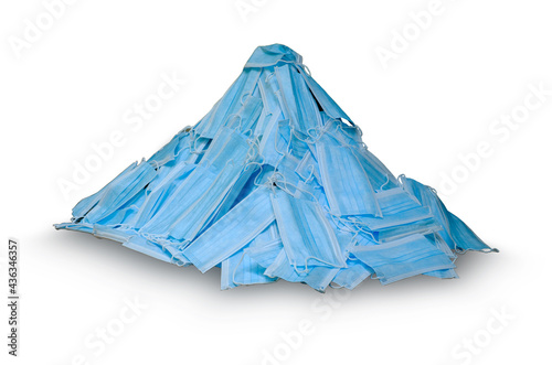 Stack of blue medical masks