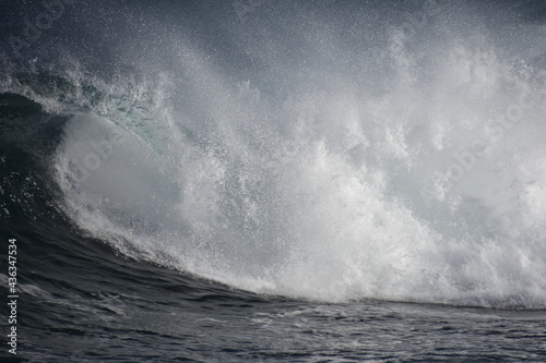 the waves of the sea demonstrate their power