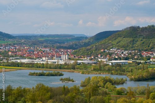 Blick vom Spitzberg bei Limbach in die Mainebene  Landkreis Hassberge  Unterfranken  Franken  Bayern  Deutschland