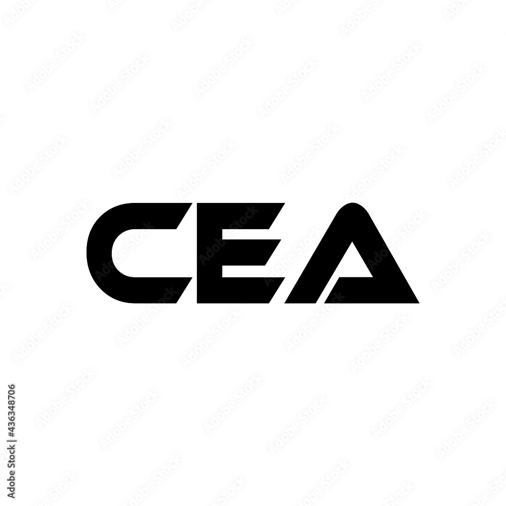 CEA letter logo design with white background in illustrator, vector ...