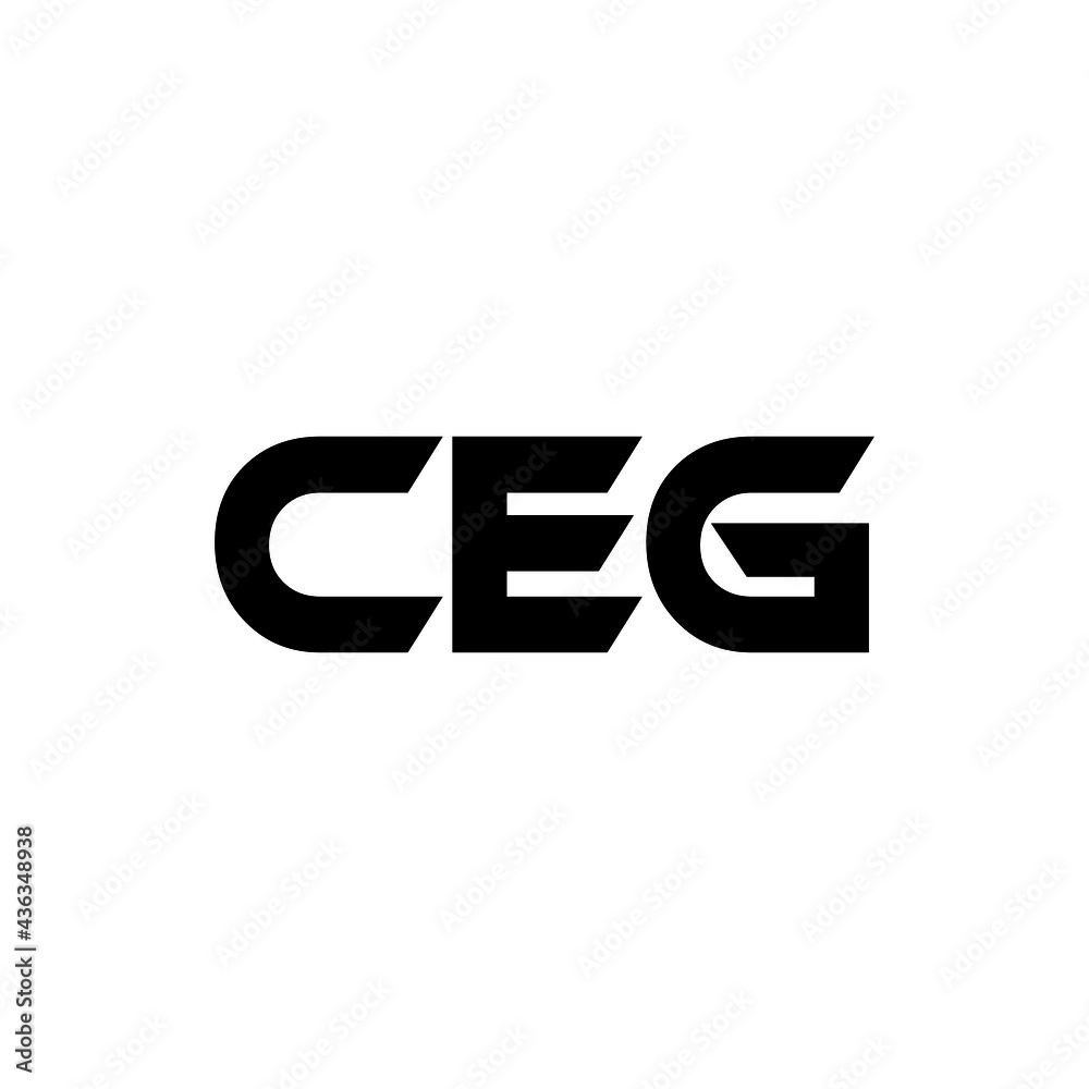 CEG letter logo design with white background in illustrator, vector logo modern alphabet font overlap style. calligraphy designs for logo, Poster, Invitation, etc.
 - obrazy, fototapety, plakaty 