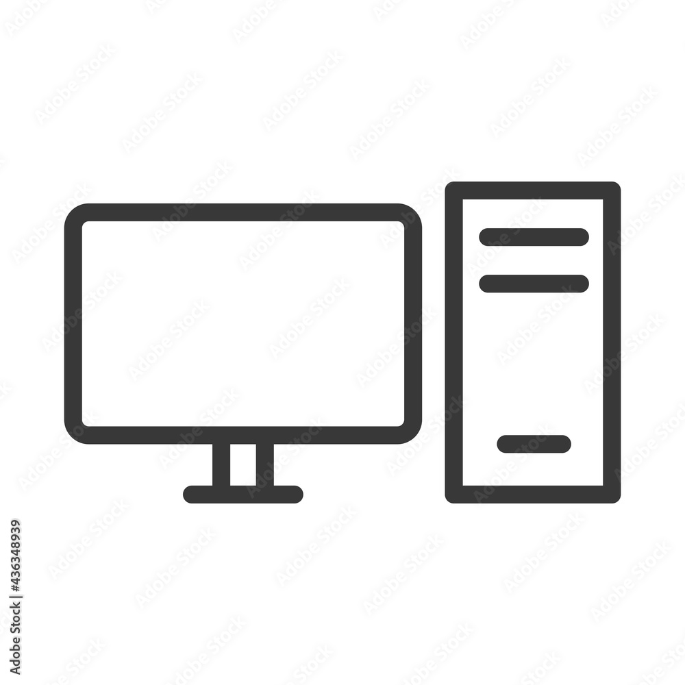 Monitor icon. Computer symbol modern, simple, vector, icon for website design, mobile app, ui. Vector Illustration Monitor icon. Computer symbol modern, simple, vector, icon for website design, mobile app, ui. Vector Illustration