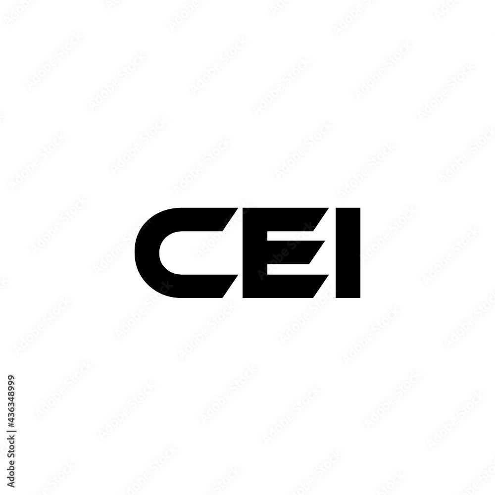CEI letter logo design with white background in illustrator, vector ...
