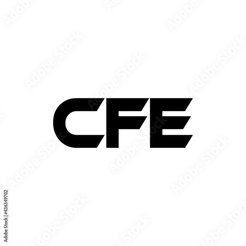 CFE letter logo design with white background in illustrator, vector logo modern alphabet font overlap style. calligraphy designs for logo, Poster, Invitation, etc.
 photo