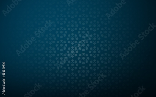 Abstract geometric Islamic decoration pattern on blue background. Vector illustration
