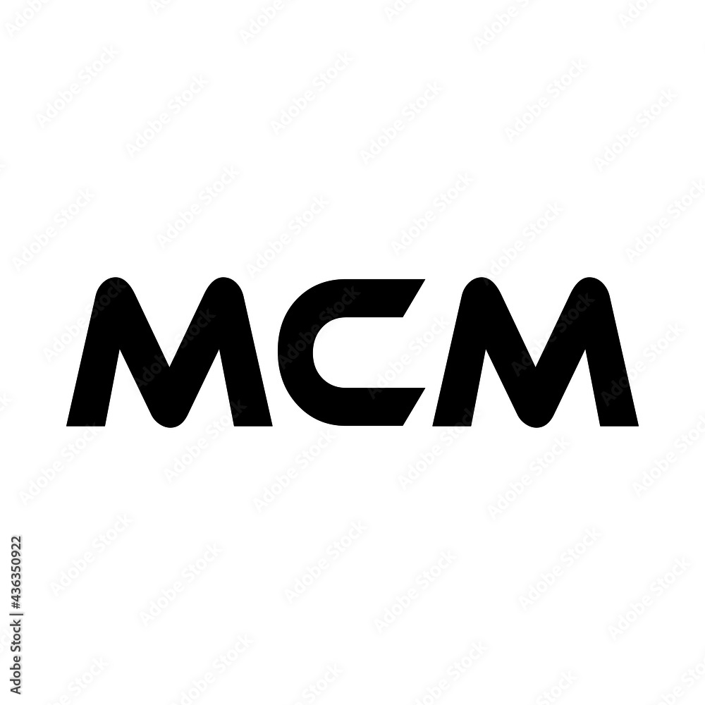 Vecteur Stock MCM letter logo design with white background in ...