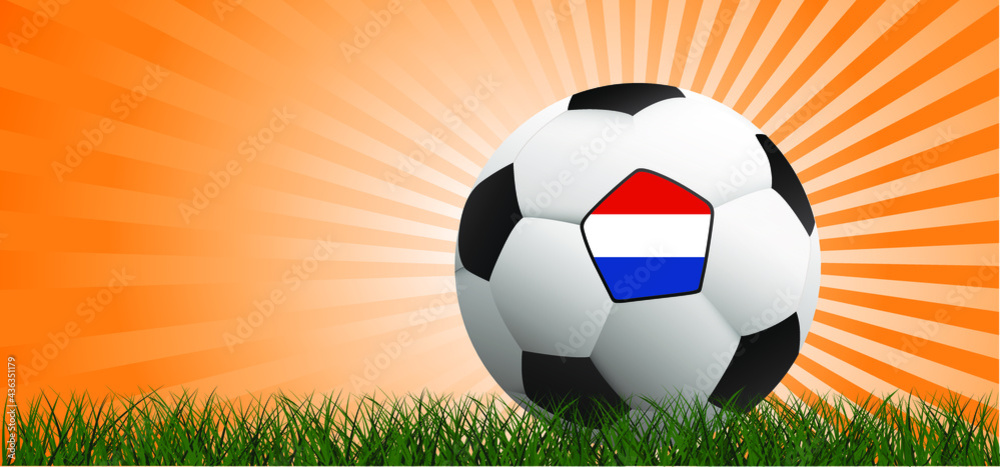 New KNVB Logo Orange Soccer Ball .Size 5 Nederland Netherlands Country Flag 