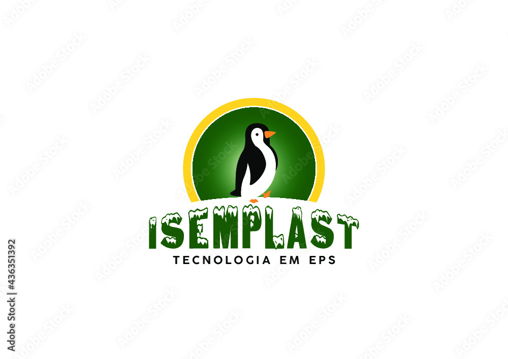 Logomarca de empresa de isopor