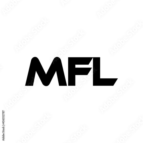 MFL letter logo design with white background in illustrator, vector logo modern alphabet font overlap style. calligraphy designs for logo, Poster, Invitation, etc. 