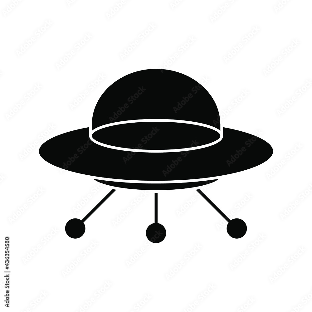 The icon of UFO. Simple flat icon illustration, vector of UFO for a website or mobile application color editable The icon of UFO. Simple flat icon illustration, vector of UFO for a website or mobile application color editable