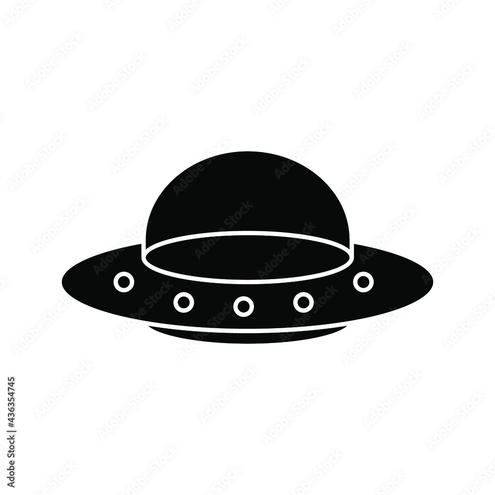 The icon of UFO. Simple flat icon illustration, vector of UFO for a website or mobile application color editable The icon of UFO. Simple flat icon illustration, vector of UFO for a website or mobile application color editable