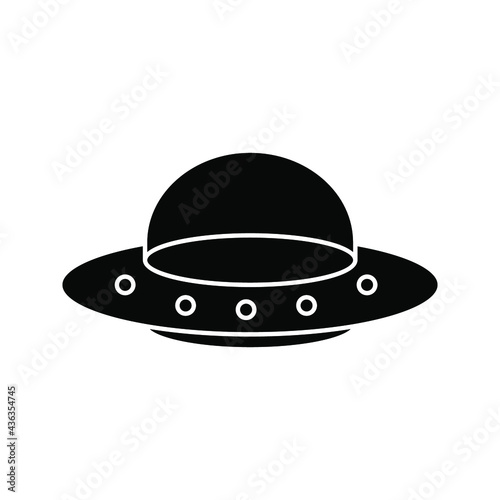 The icon of UFO. Simple flat icon illustration, vector of UFO for a website or mobile application color editable