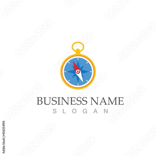 compass logo template vector icon illustration