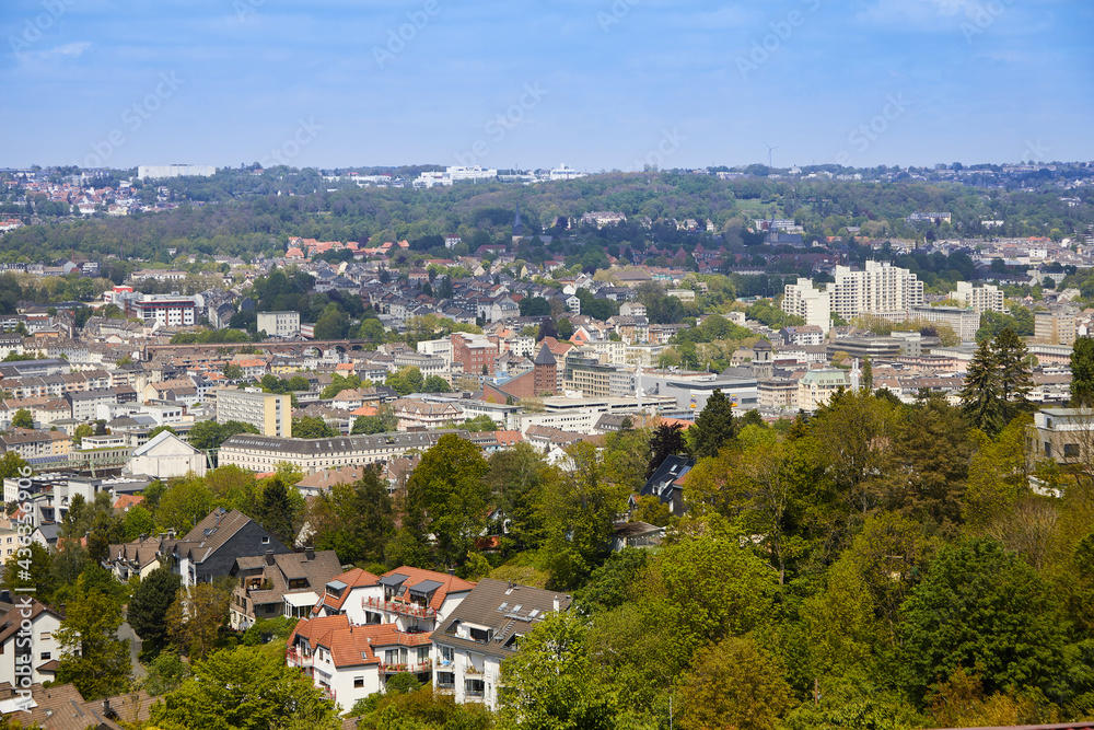 Barmen is one of the ten districts of Wuppertal. It used to form the large city of Barmen together with the current districts of Heckinghausen, Oberbarmen and parts of Langerfeld-Beyenburg. Panorama.