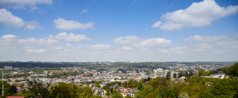 Barmen is one of the ten districts of Wuppertal. It used to form the large city of Barmen together with the current districts of Heckinghausen, Oberbarmen and parts of Langerfeld-Beyenburg. Panorama.