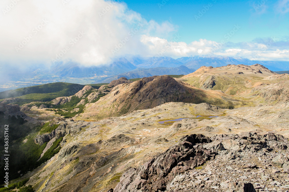 Lindo Mountain top, landscape in the mountains, with sky and clouds
