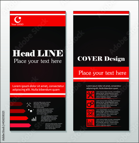 Vector abstract design banner template.