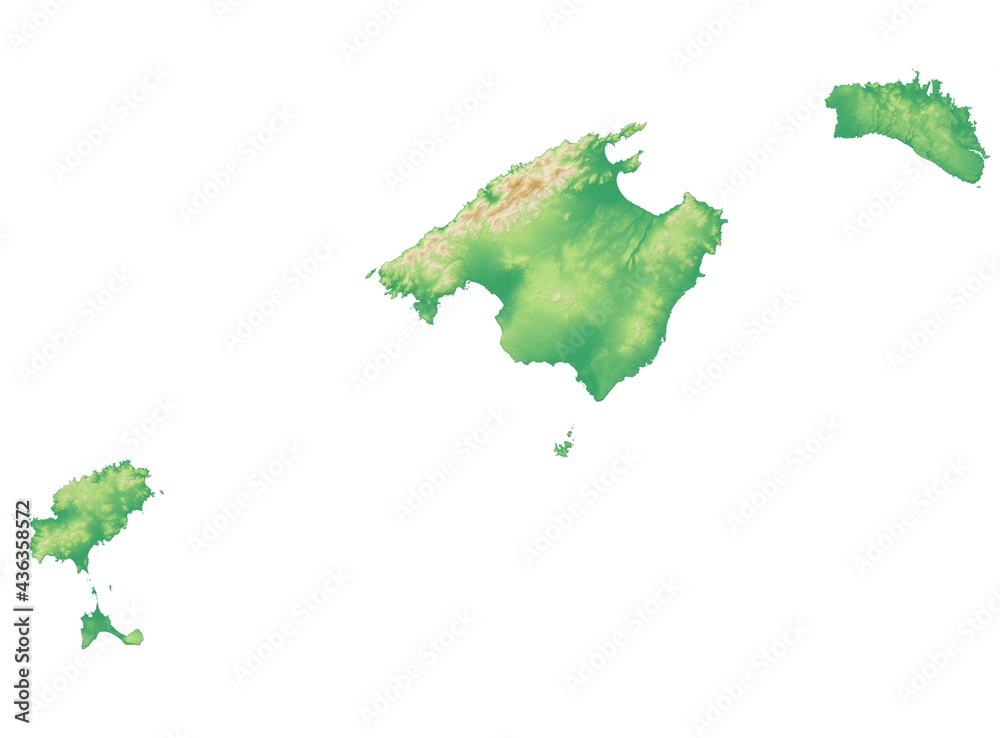 Physical map and satellite view of the Balearic Islands, Mallorca, Menorca, Ibiza and Formentera. Spain. 3d render
Physical map and satellite view of the Balearic Islands, Mallorca, Menorca, Ibiza and Formentera. Spain. 3d render
