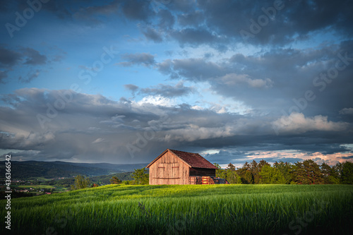 Abendstimmung Landschaftsfotografie Bayerischer Wald photo